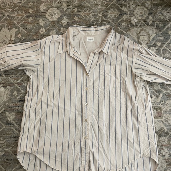 Wilfred cream stripped button down shirt - Picture 2 of 4